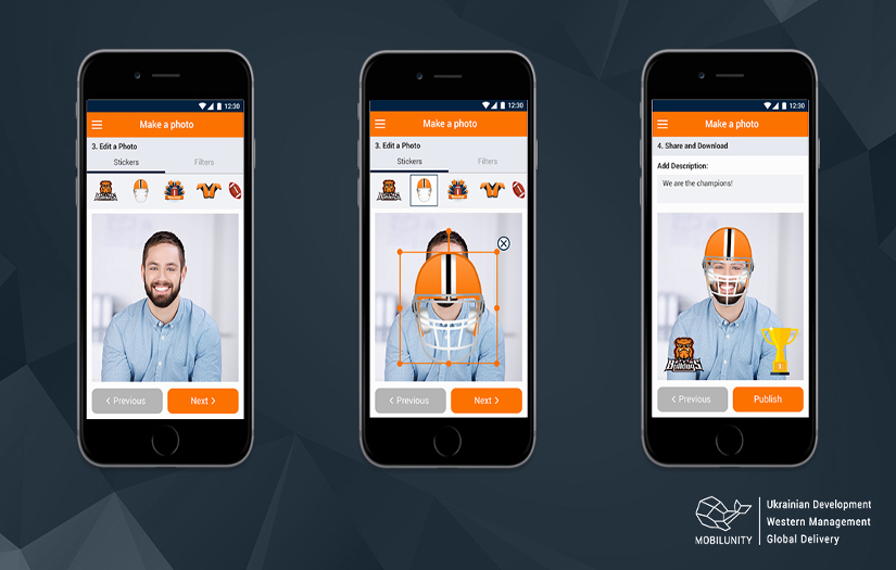 American Football Team Website and Sports Mobile App Development screenshot 1